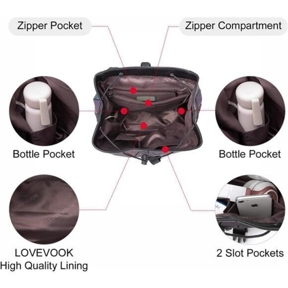 Geometric Luminous Handbag Holographic Reflective Bag Backpack - Picture 6 of 7